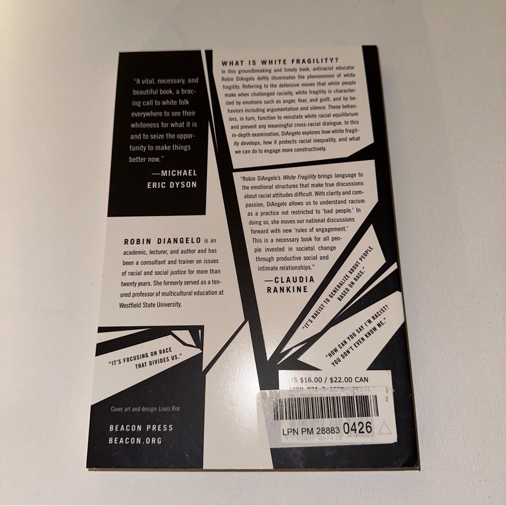 NEW WHITE FRAGILITY BOOK - Picture 2 of 2